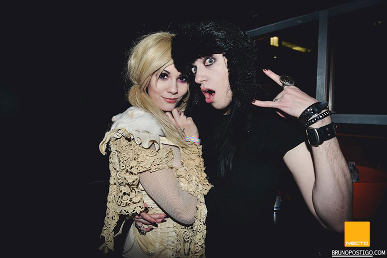 Laney and Manzin at Twiggy's DJ set Jan 2013